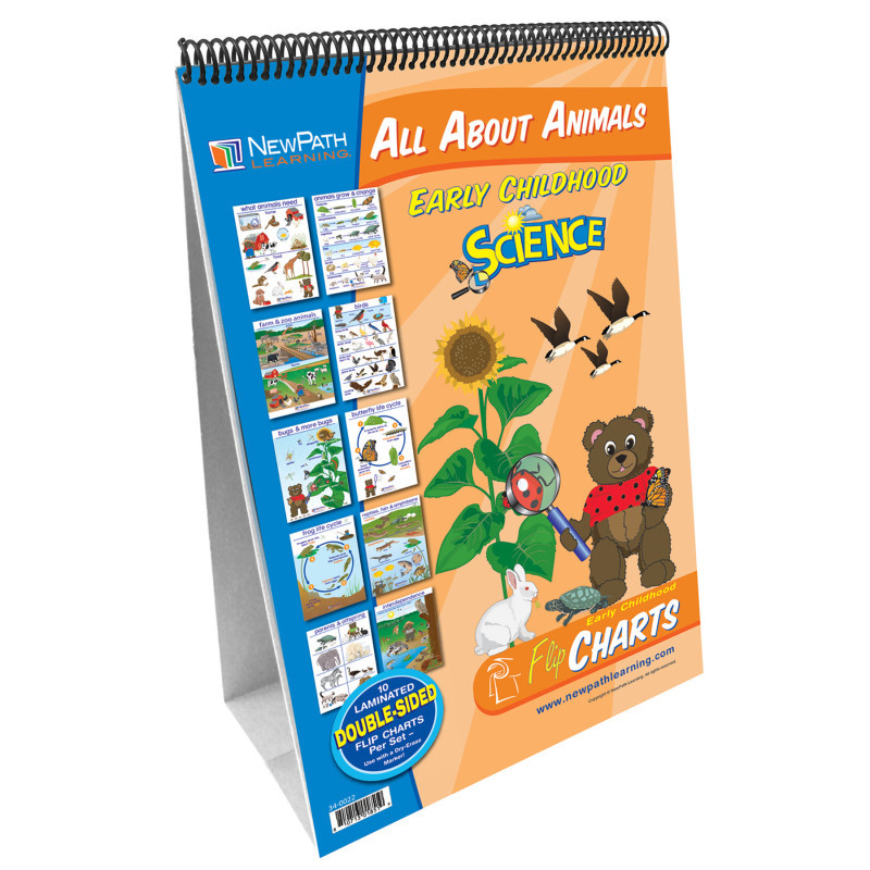 NEWPATH LEARNING NewPath Learning Early Childhood Science Readiness Flip Charts, All About Animals