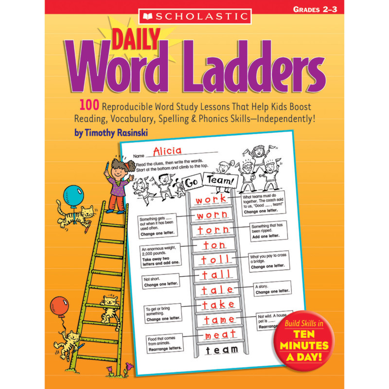 SCHOLASTIC TEACHING RESOURCES Scholastic Teaching Solutions Daily Word Ladders Workbook, Grades 2-3