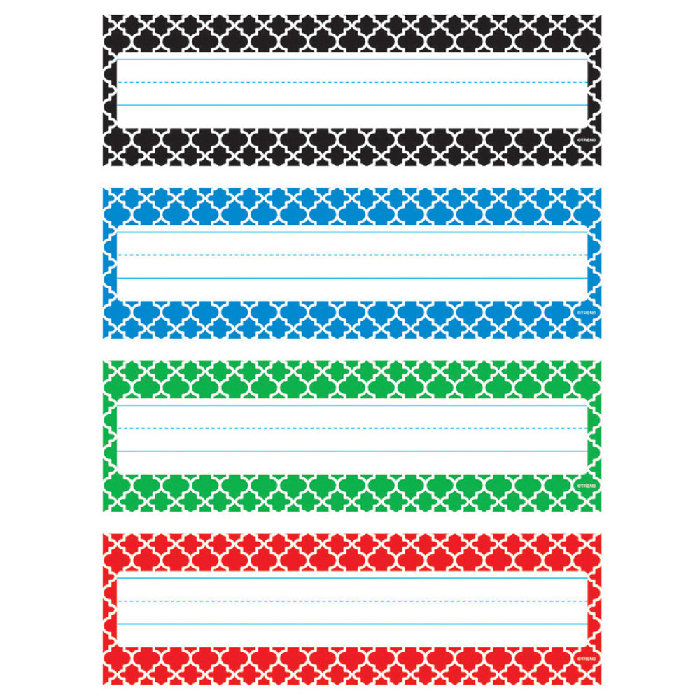 TREND ENTERPRISES INC. TREND Moroccan Desk Toppers® Name Plates Var. Pk., 32 ct