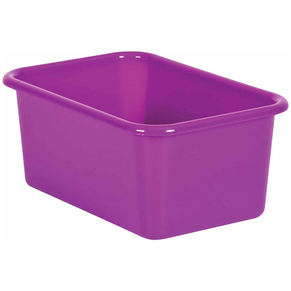 TEACHER CREATED RESOURCES Teacher Created Resources® Purple Small Plastic Storage Bin