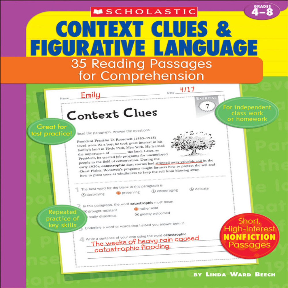 SCHOLASTIC TEACHING RESOURCES Scholastic Teaching Solutions 35 Reading Passages for Comprehension: Context Clues & Figurative Language