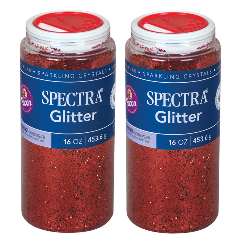 DIXON TICONDEROGA CO Spectra® Glitter, Red, 1 lb. Per Jar, 2 Jars