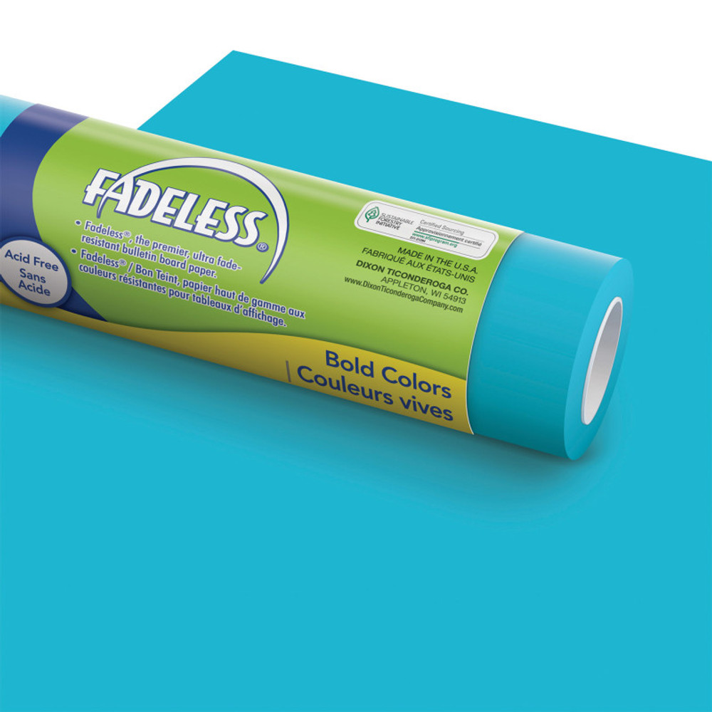 DIXON TICONDEROGA CO Fadeless® Bulletin Board Art Paper, Azure, 48" x 50', 1 Roll