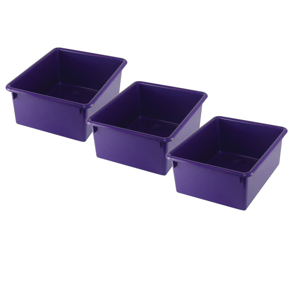 ROMANOFF PRODUCTS Romanoff Stowaway® 5" Letter Box no Lid, Purple, Pack of 3