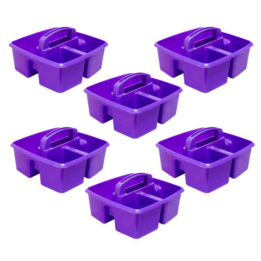 STOREX INDUSTRIES Storex Small Caddy, Purple, Pack of 6