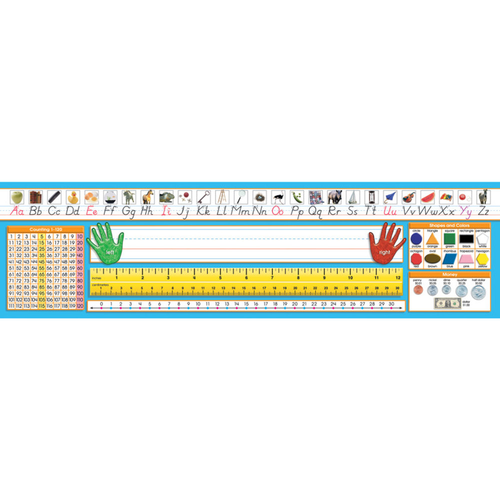 NORTH STAR TEACHER RESOURCE North Star Teacher Resources Primary Modern Manuscript Counting 1-120 Desk Plate, Pack of 36
