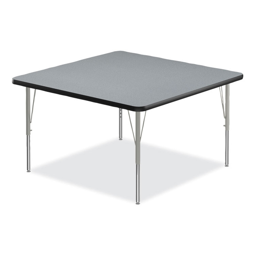 CORRELL, INC. 4848TF15954P Adjustable Activity Tables, Square, 48" x 48" x 19" to 29", Gray Top, Silver Legs, 4/Pallet
