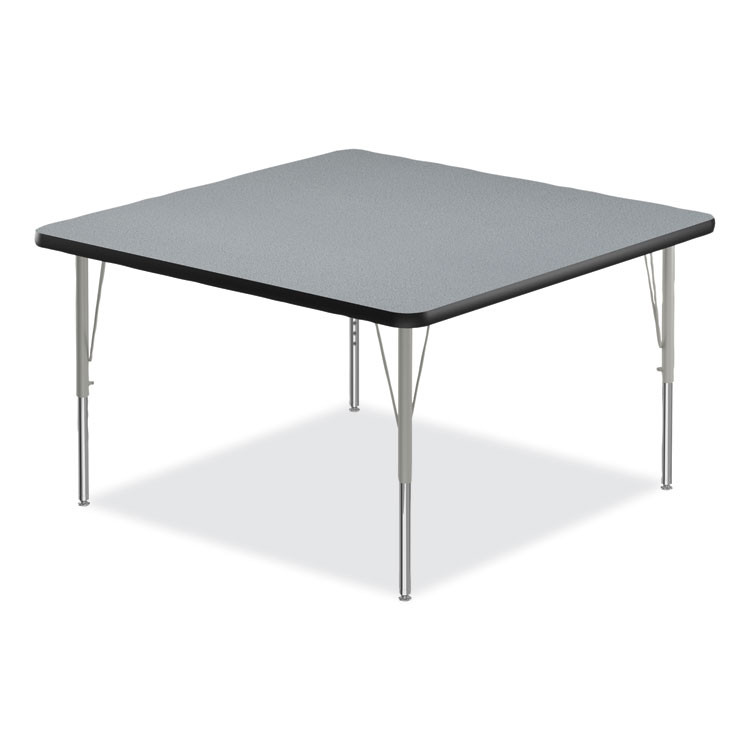 CORRELL, INC. 4848TF15954P Adjustable Activity Tables, Square, 48" x 48" x 19" to 29", Gray Top, Silver Legs, 4/Pallet
