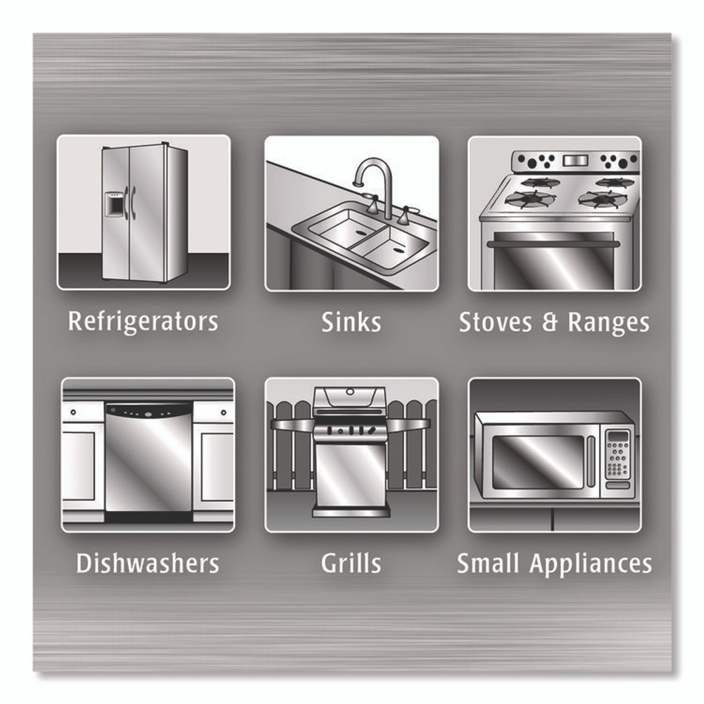 WEIMAN 108 Stainless Steel Cleaner and Polish, Floral Scent, 22 oz Spray Bottle, 6/Carton