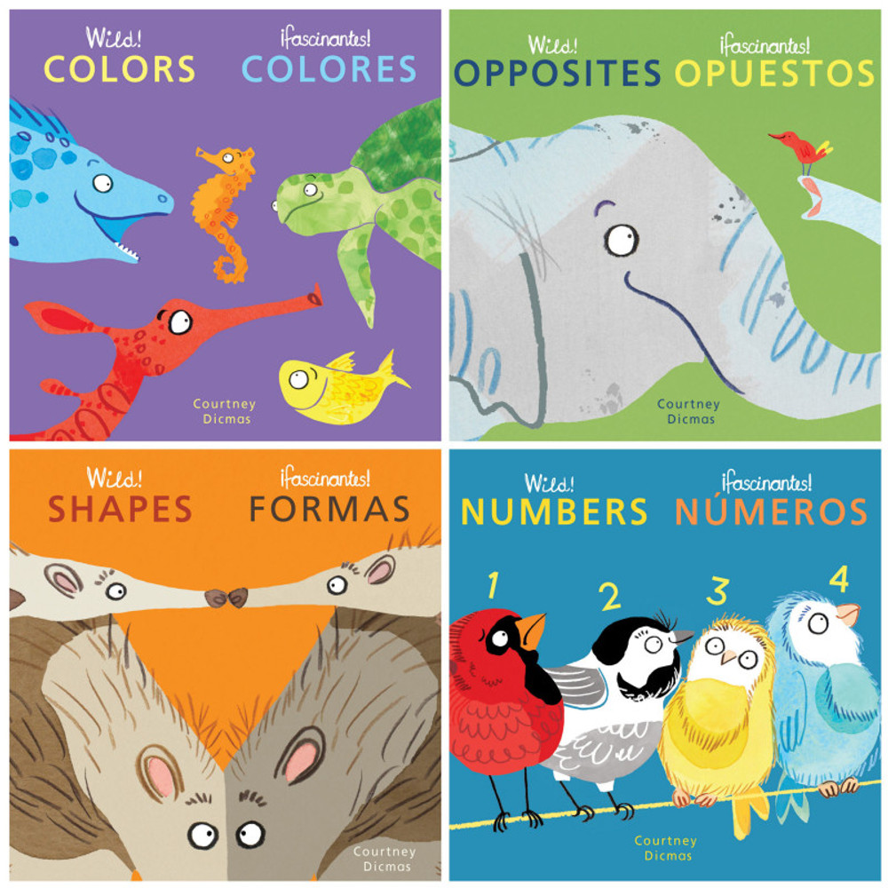 CHILDS PLAY BOOKS Child's Play Books Wild! Concepts Bilingual Board Books, Set of 4 CHILDS PLAY BOOKS Child's Play Books Wild! Concepts Bilingual Board Books, Set of 4