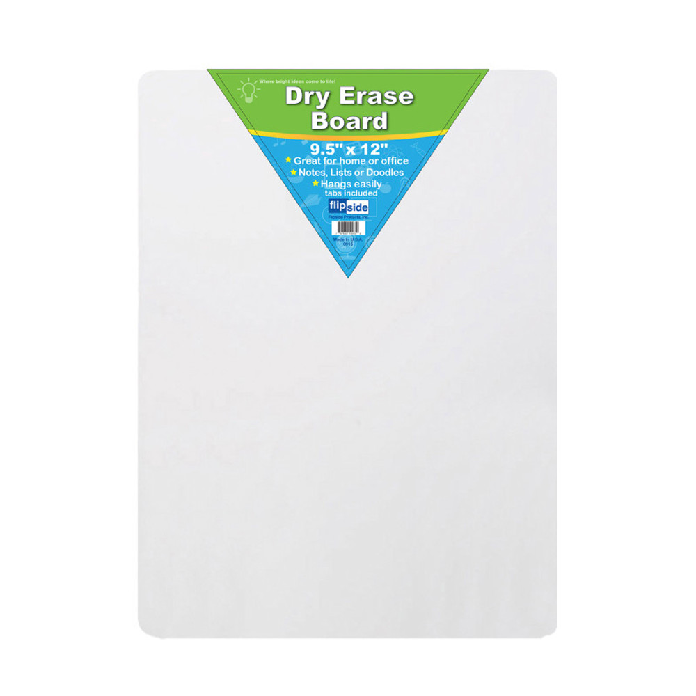 FLIPSIDE Flipside Products Dry Erase Board, 9.5" x 12"
