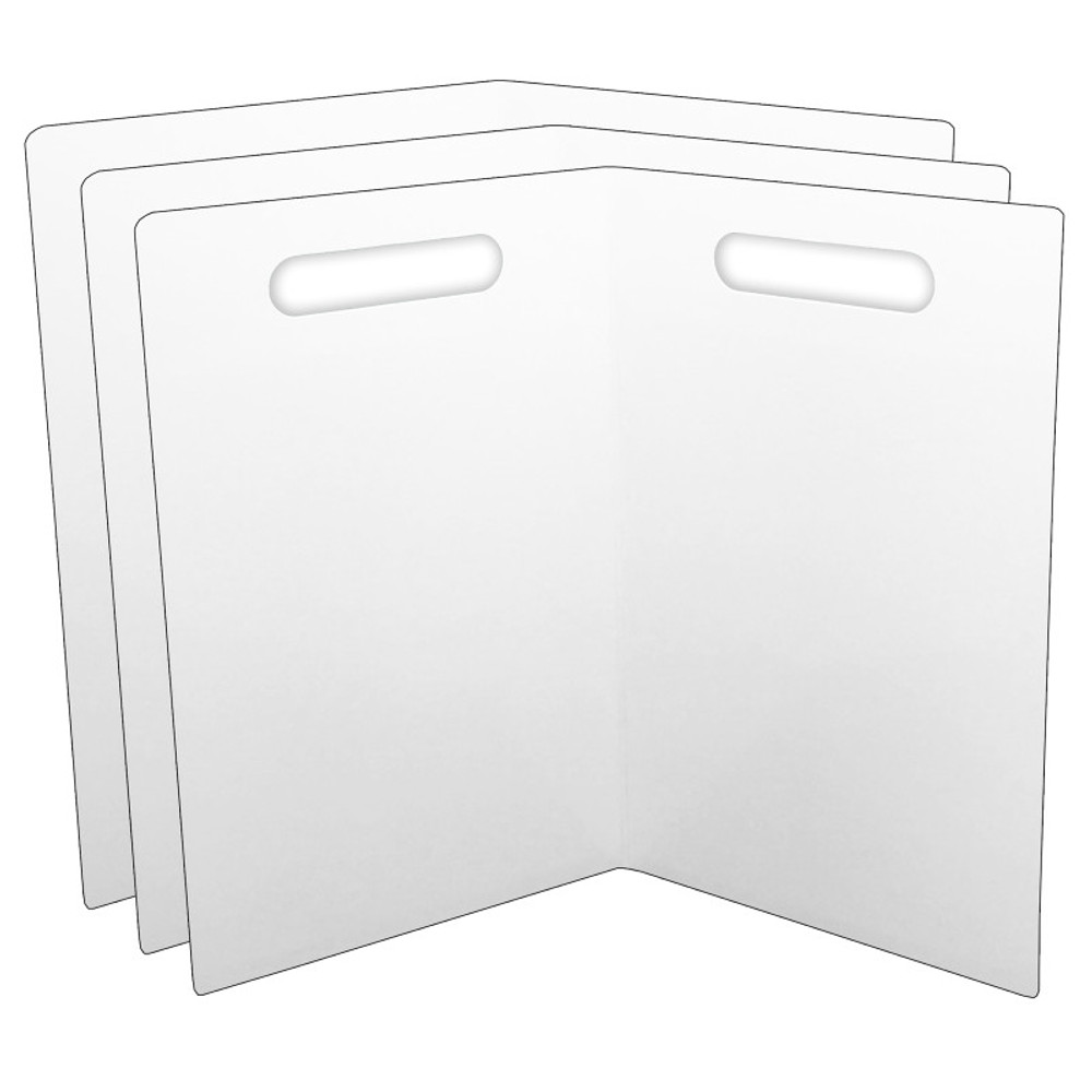ASHLEY PRODUCTIONS Ashley Productions® Folding Magnetic Whiteboard, White, Pack of 3