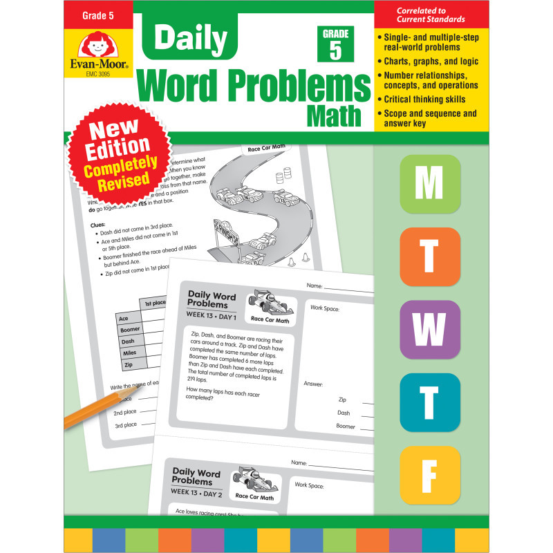 CARSON DELLOSA EDUCATION Evan-Moor Educational Publishers Daily Word Problems Math, Grade 5