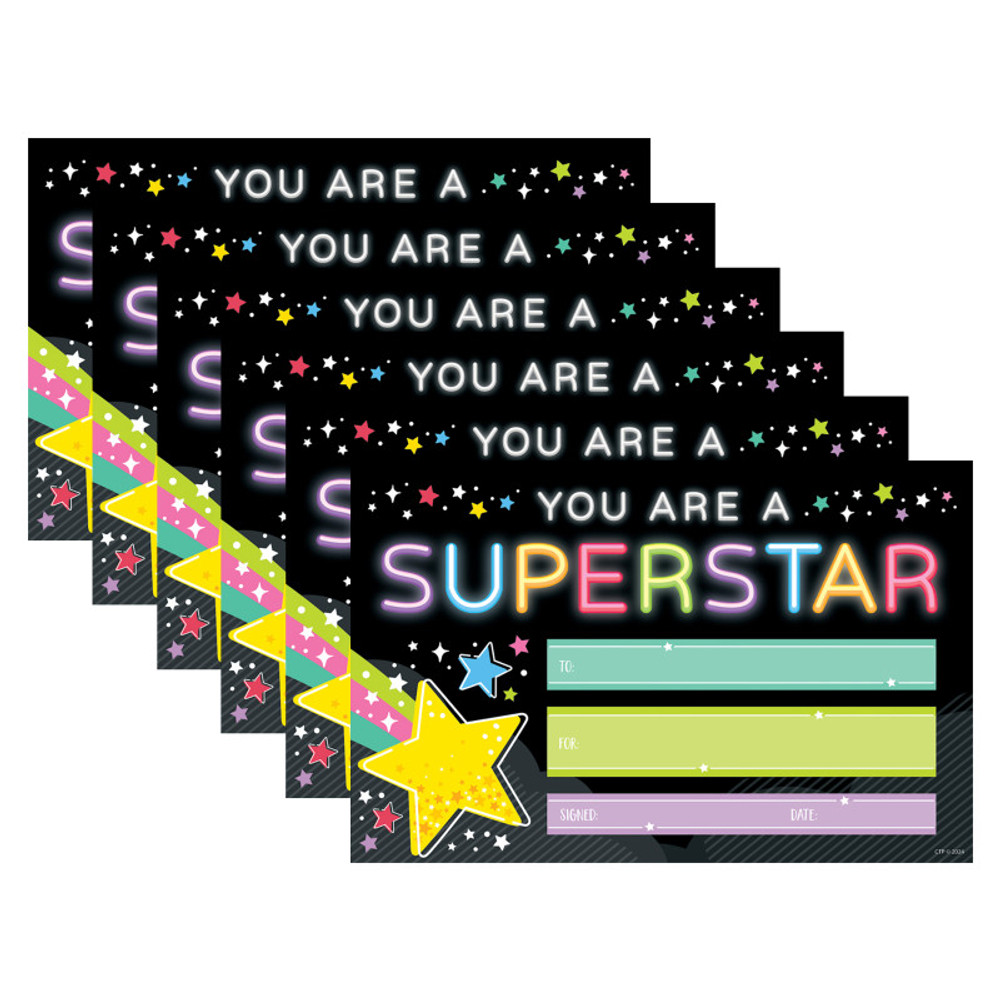 CREATIVE TEACHING PRESS Creative Teaching Press® Star Bright Superstar Awards, 30 Per Pack, 6 Packs