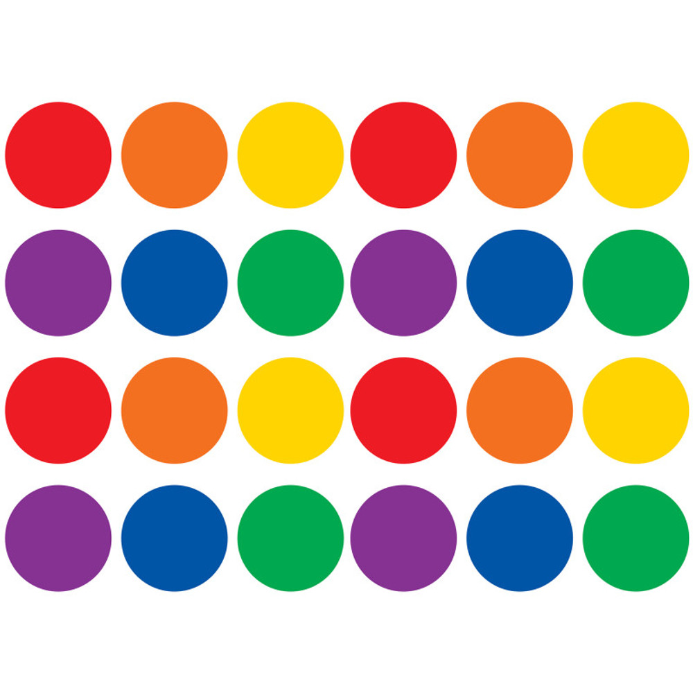 TEACHER CREATED RESOURCES Teacher Created Resources® Spot On® Dry-Erase Desktop Writing Spots Colorful Circles - 4", 12 Per Pack, 2 Packs