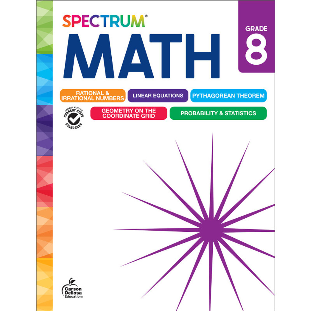 CARSON DELLOSA EDUCATION Spectrum® Spectrum Math Workbook, Grade 8