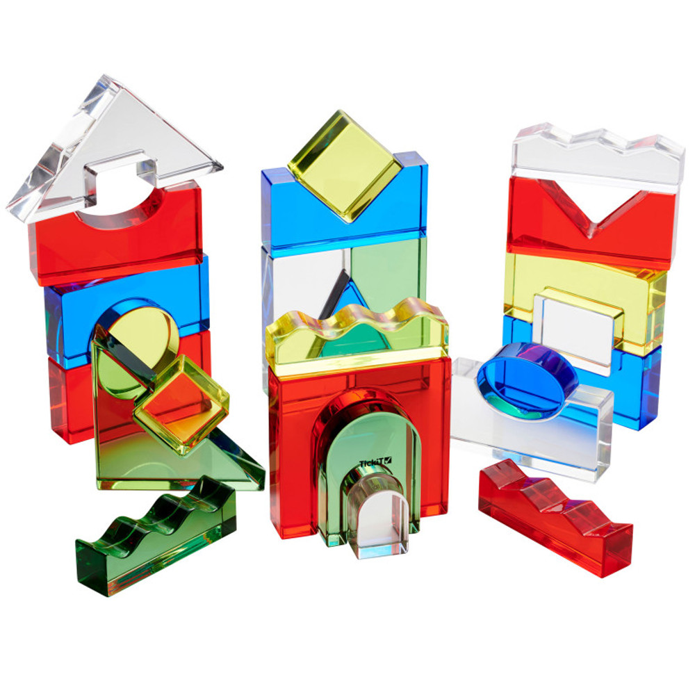 LEARNING ADVANTAGE TickiT® Color Crystal Block Set - Set of 25