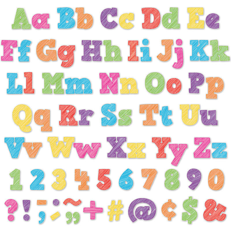 TEACHER CREATED RESOURCES Teacher Created Resources® Scribble Bold Block 4" Letters Combo Pack