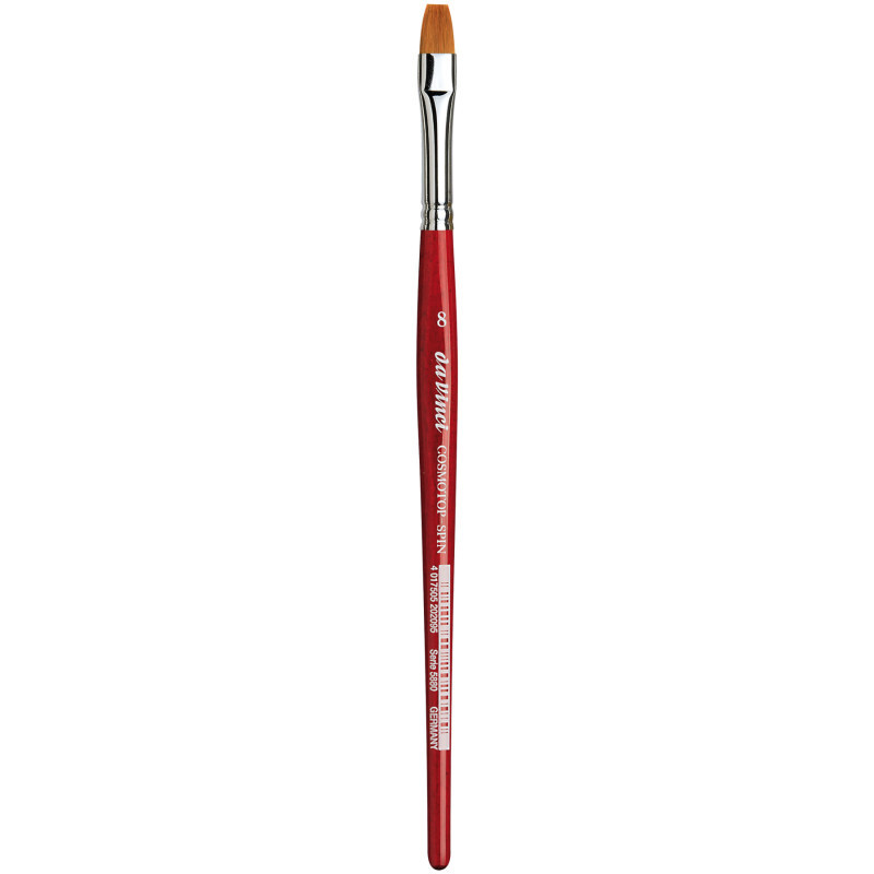GREGORY DANIELS FINE ARTS INC da Vinci COSMOTOP-SPIN Silkpainting Brush, Synthetic, Watercolor, Flat, Size 8