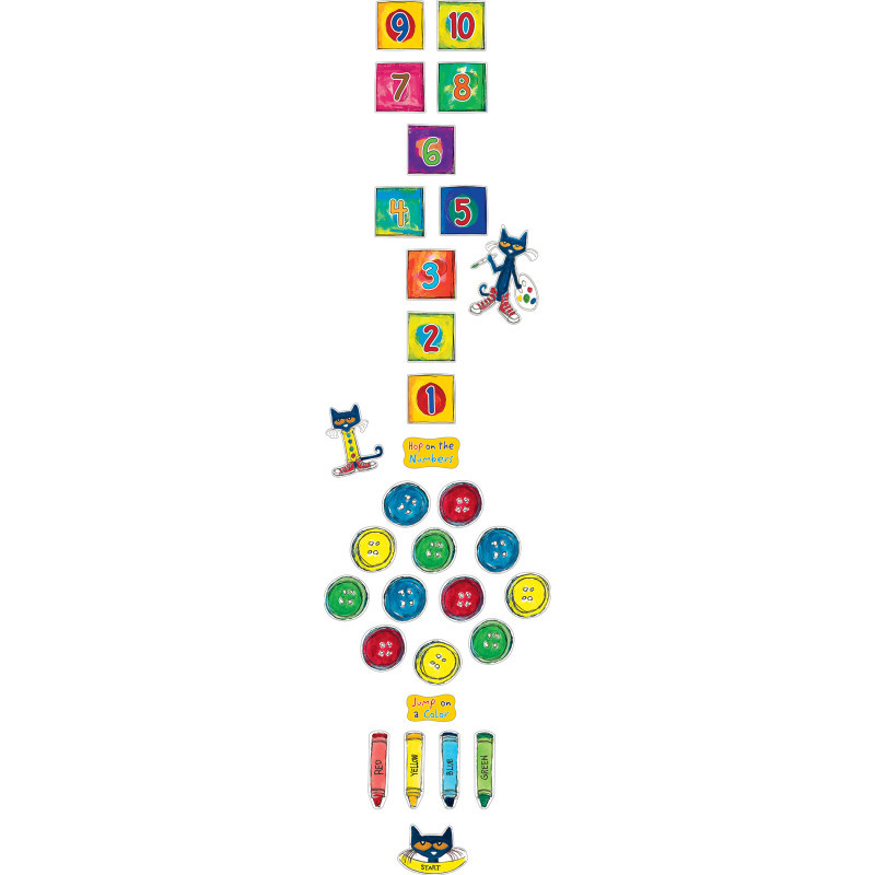 TEACHER CREATED RESOURCES Teacher Created Resources® Pete the Cat Numbers and Colors Sensory Path