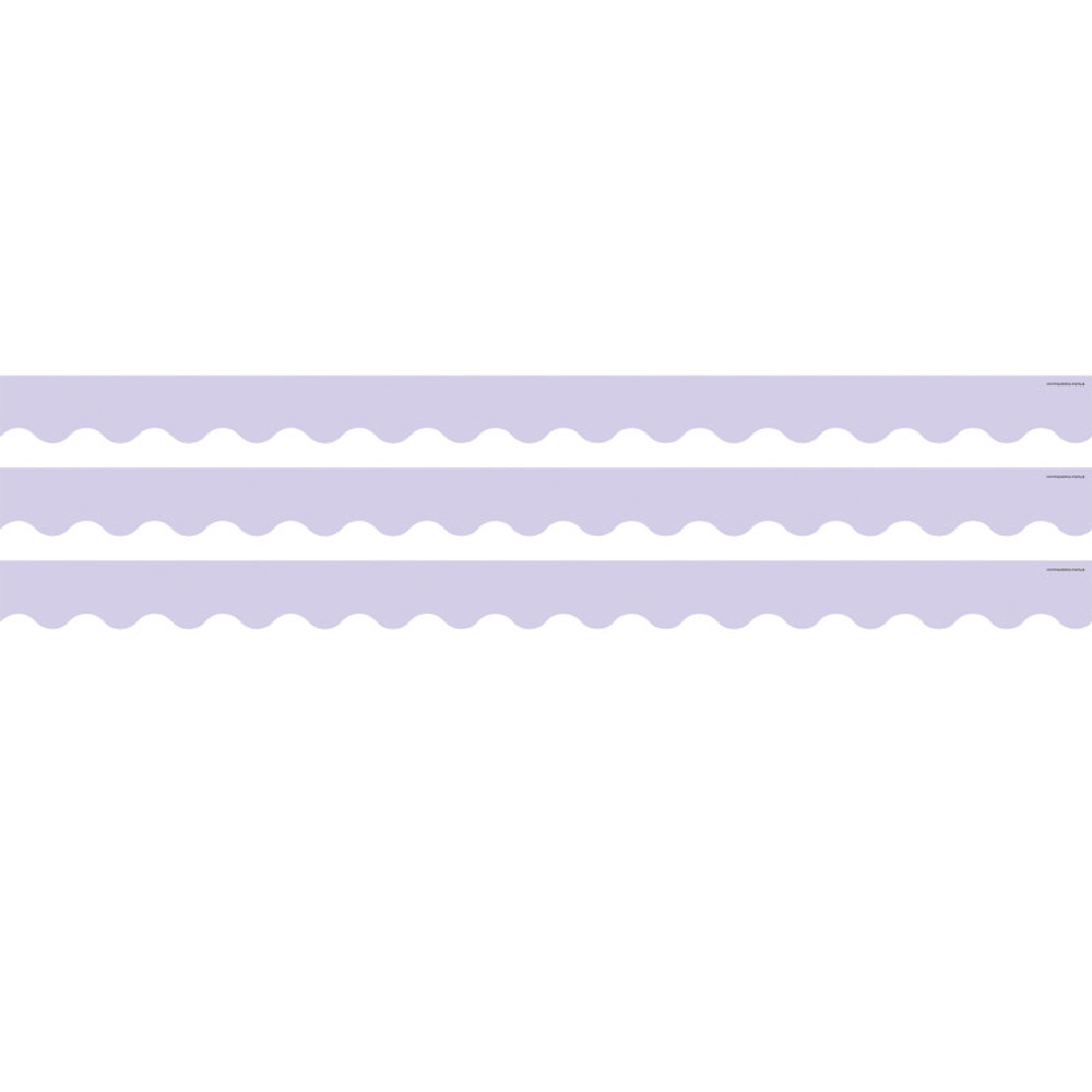 TEACHER CREATED RESOURCES Teacher Created Resources® Lavender Scalloped Rolled Border Trim, 50 Feet, 3 Rolls