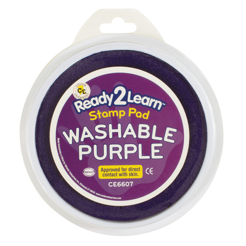 LEARNING ADVANTAGE READY 2 LEARN™ Jumbo Circular Washable Stamp Pad - Purple - 5.75" dia.