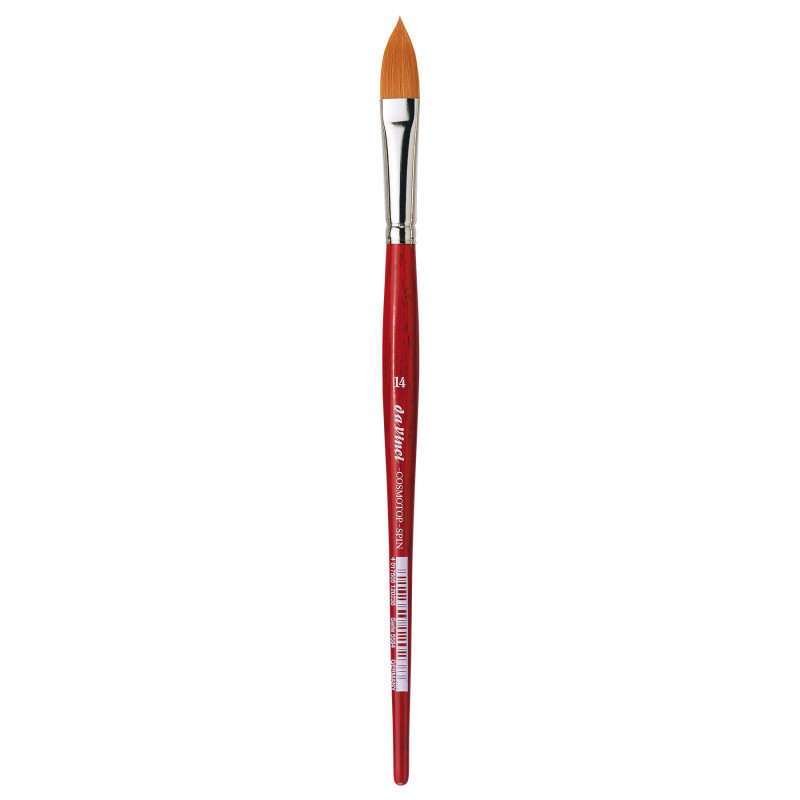 GREGORY DANIELS FINE ARTS INC da Vinci COSMOTOP-SPIN Silkpainting Brush, Synthetic, Watercolor, Oval-Pointed, Size 14