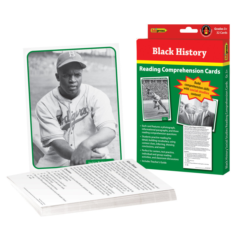 TEACHER CREATED RESOURCES Edupress™ Reading Comprehension Social Studies Cards: Black History