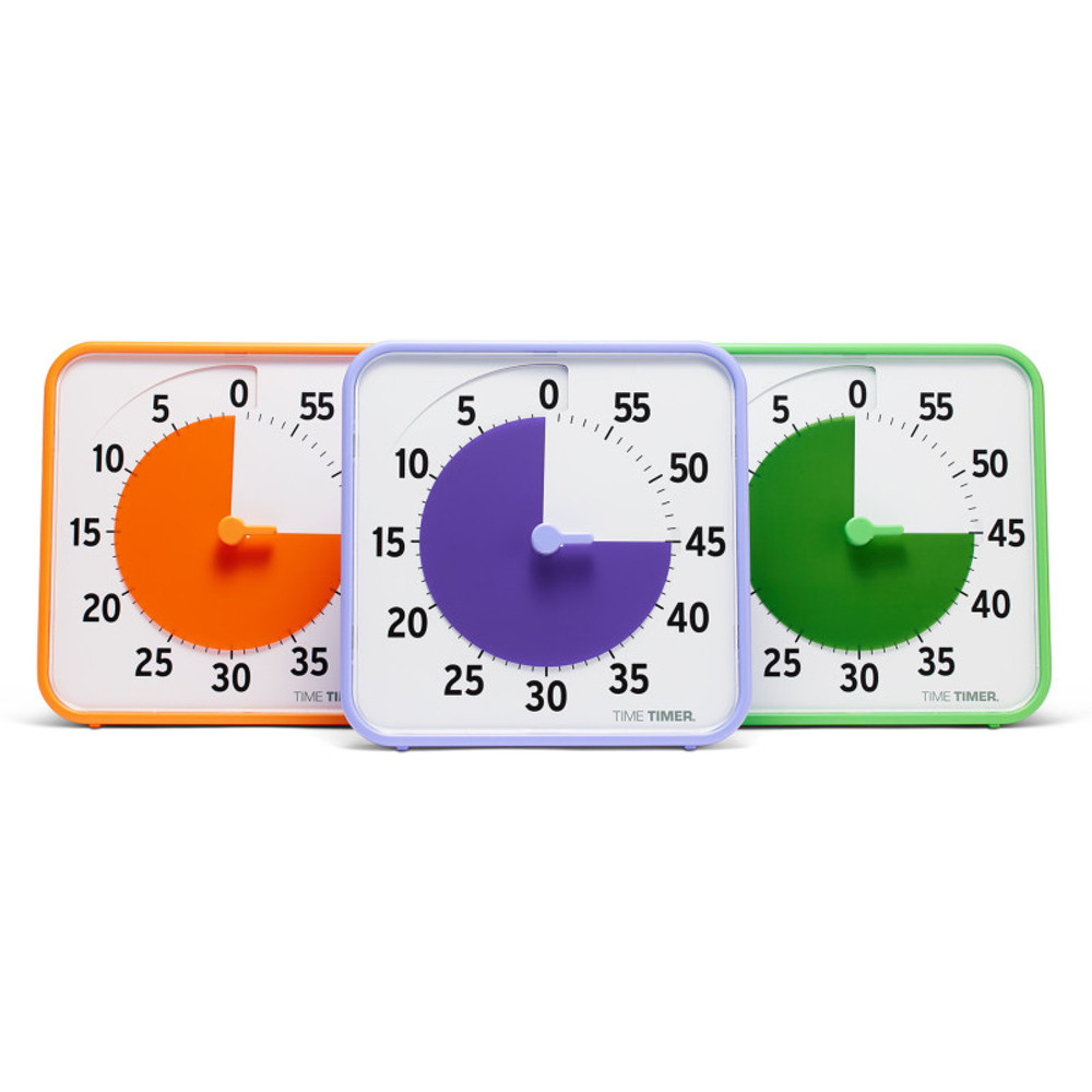 TIME TIMER LLC Time Timer® Original 8" Timer - Learning Center Classroom Set, Secondary Colors, Set of 3