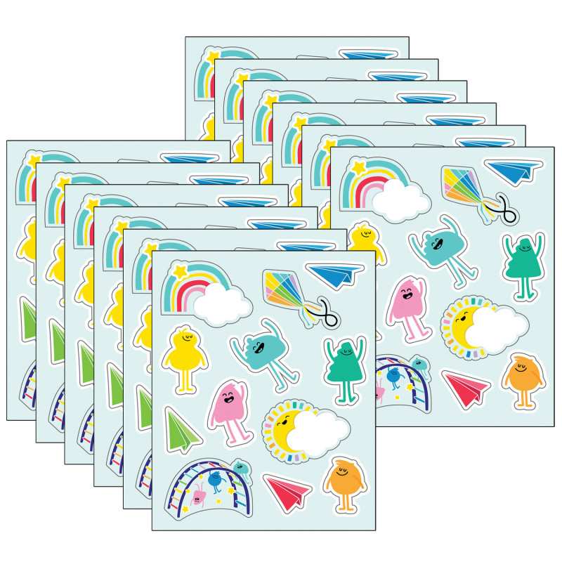 CARSON DELLOSA EDUCATION Carson Dellosa Education Happy Place Shape Stickers, 72 Per Pack, 12 Packs