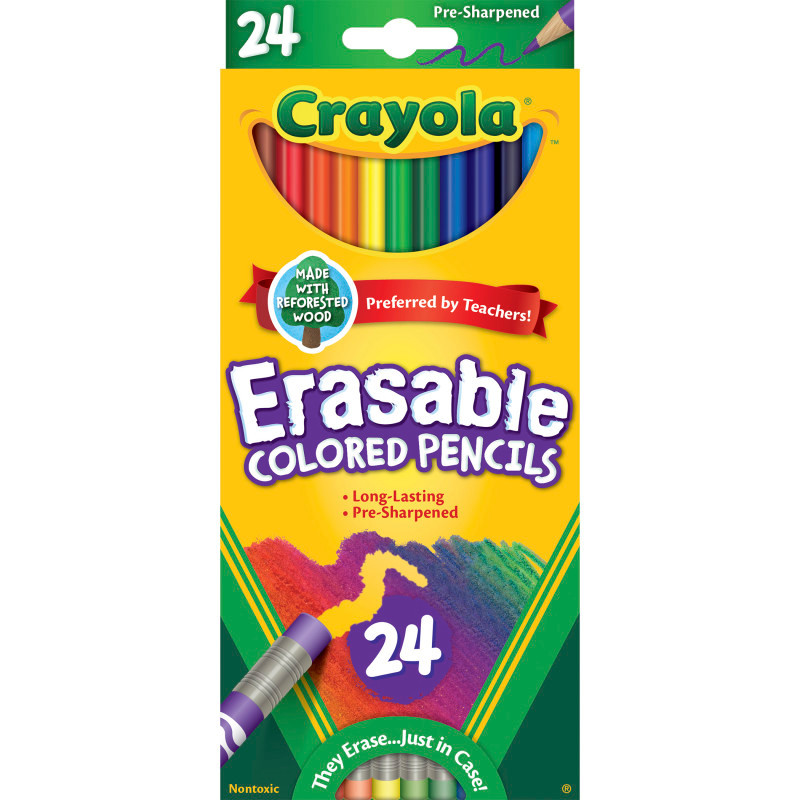 CRAYOLA LLC Crayola® Erasable Colored Pencils, 24 Count