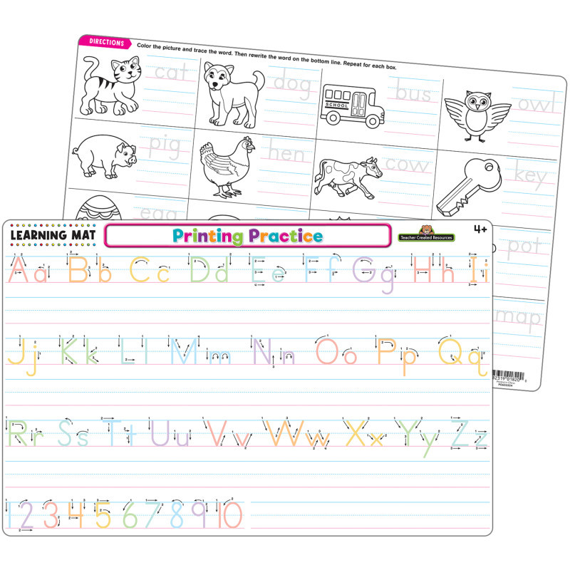 TEACHER CREATED RESOURCES Teacher Created Resources® Printing Practice Learning Mat