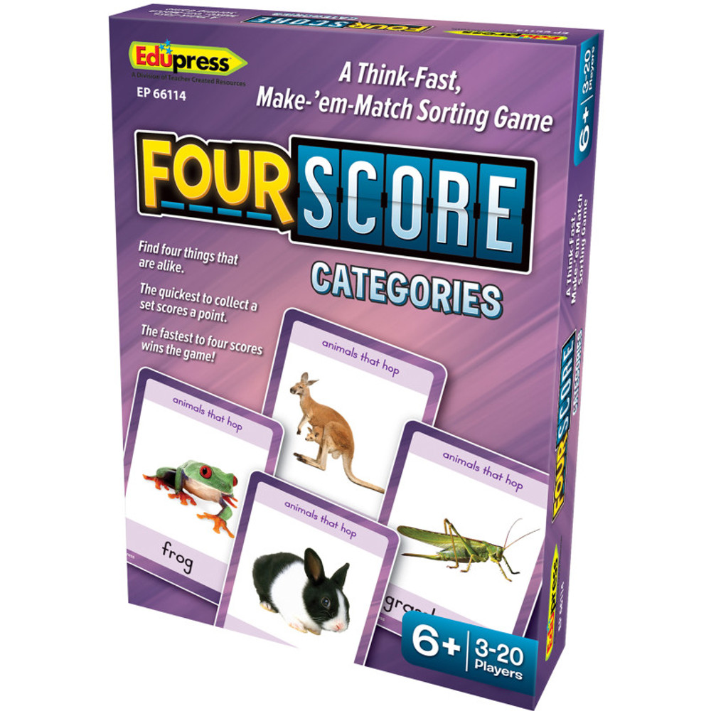 TEACHER CREATED RESOURCES Teacher Created Resources® Four Score Card Game: Categories