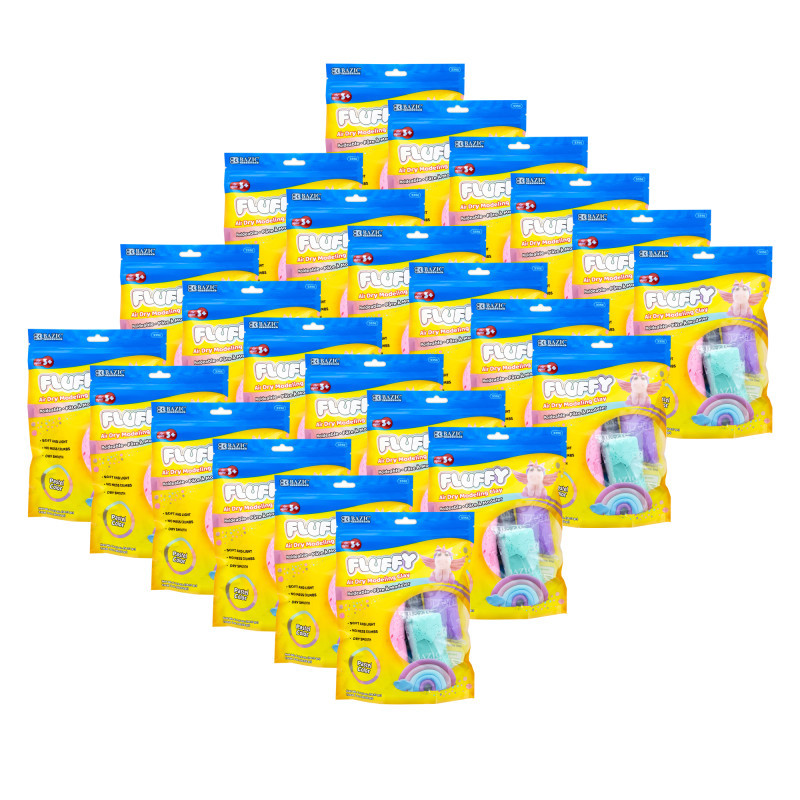 BAZIC PRODUCTS BAZIC Products® Air Dry Modeling Clay, 6 x 0.5 oz. Pastel Colors, 24 Packs