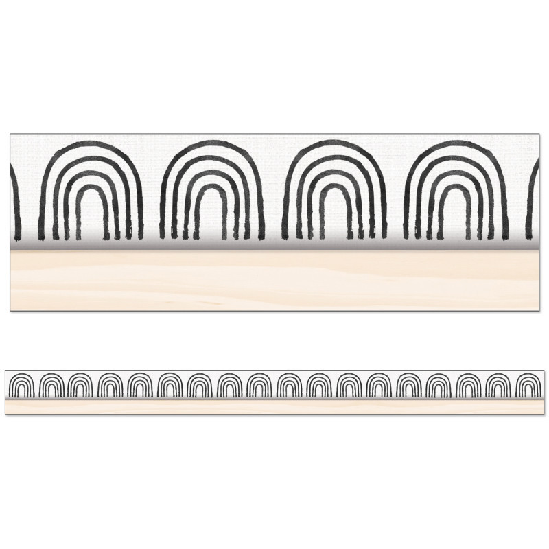 CARSON DELLOSA EDUCATION Happily Ever Elementary Creatively Inspired Rainbows Straight Borders, 36 Feet