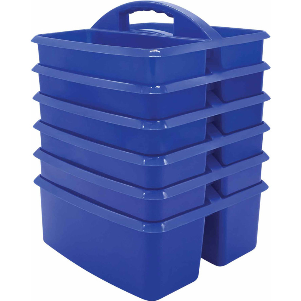 TEACHER CREATED RESOURCES Teacher Created Resources® Blue Plastic Storage Caddy, Pack of 6