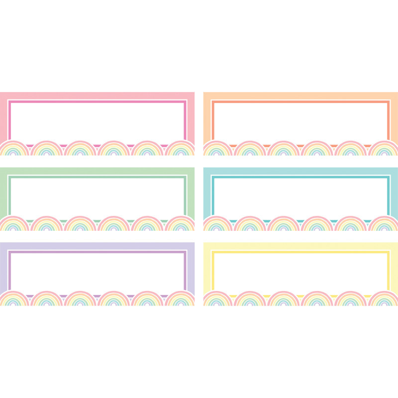 TEACHER CREATED RESOURCES Teacher Created Resources® Pastel Pop Rainbow Labels Magnetic Accents, Pack of 20