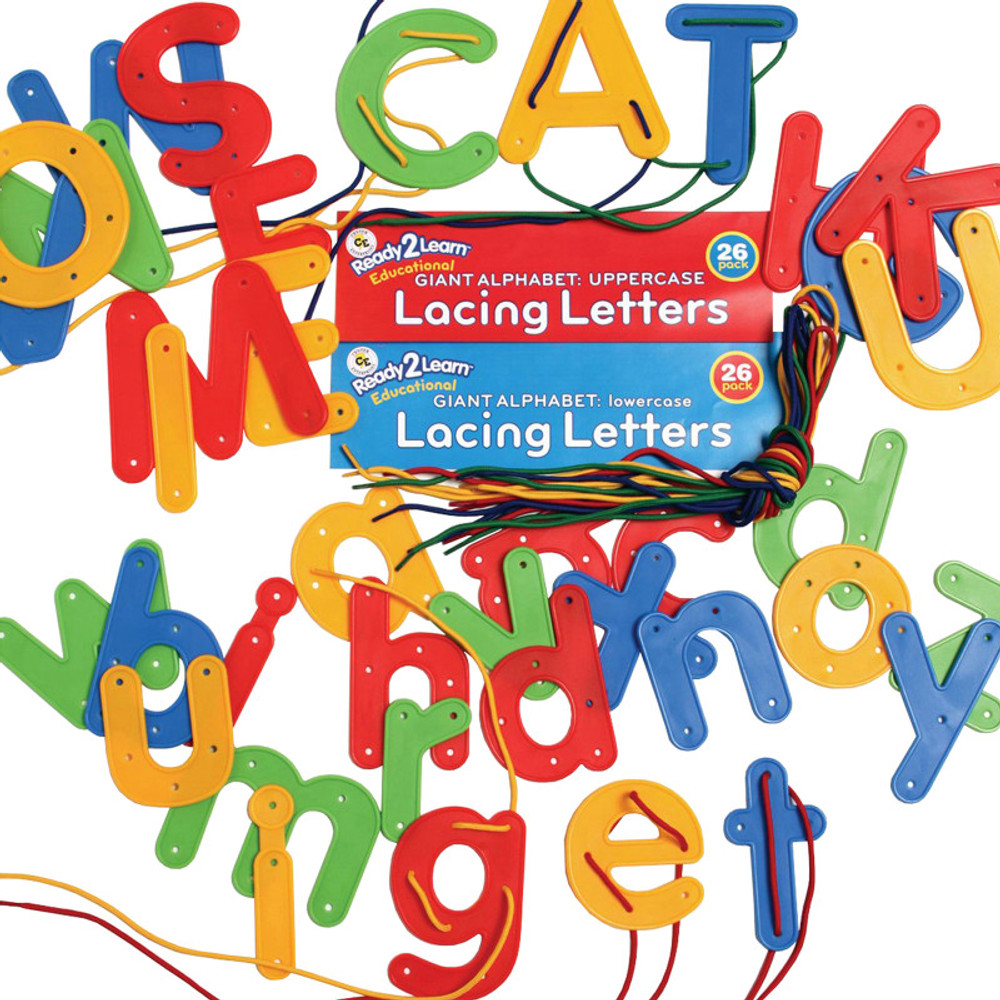 LEARNING ADVANTAGE READY 2 LEARN™ Lacing Alphabet - Uppercase and Lowercase - Set of 52