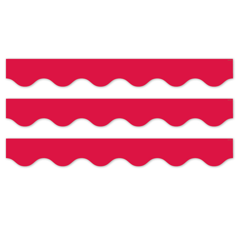 CREATIVE TEACHING PRESS Creative Teaching Press® Core Decor Red Wavy EZ Border, Bulletin Board Border, 48 Feet Per Pack, 3 Packs