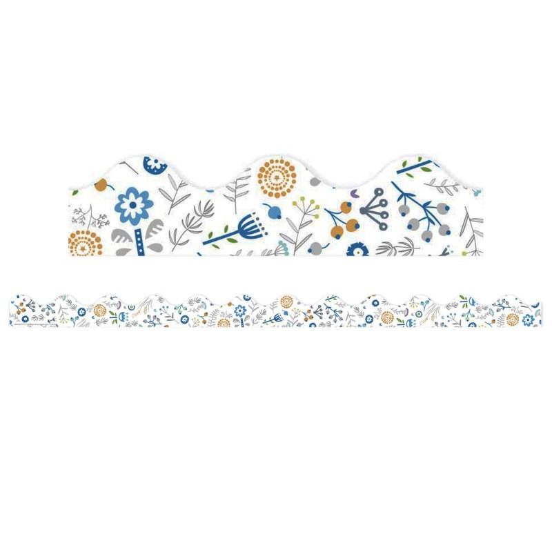 EUREKA Eureka® A Close-Knit Class Danish Floral Deco Trim, 37 Feet