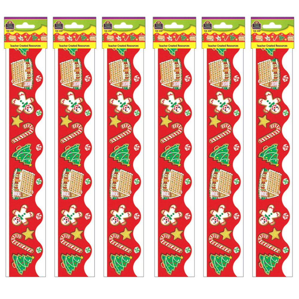 TEACHER CREATED RESOURCES Teacher Created Resources® Christmas Border Trim, 35 Feet Per Pack, 6 Packs