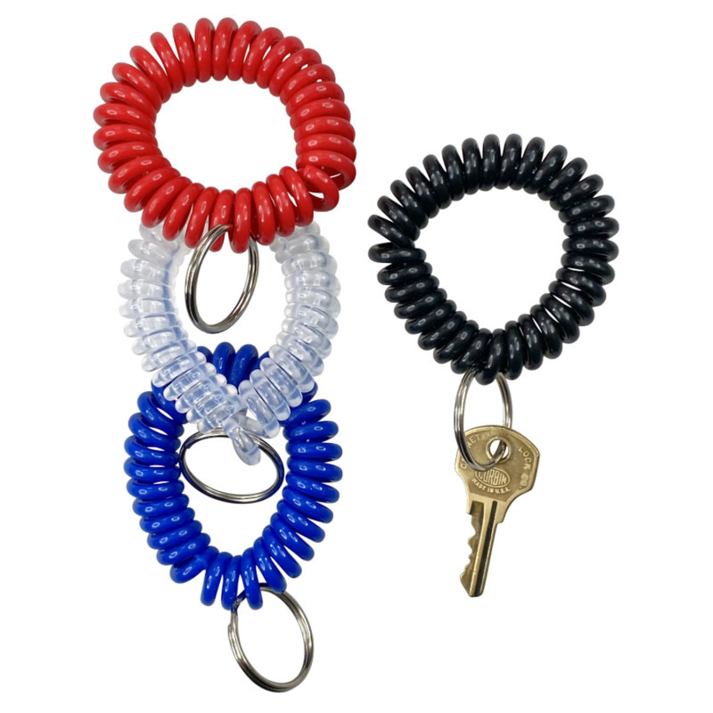 BAUMGARTENS INC Baumgartens Wrist Coil Key Chain, Assorted Colors, 1 Count
