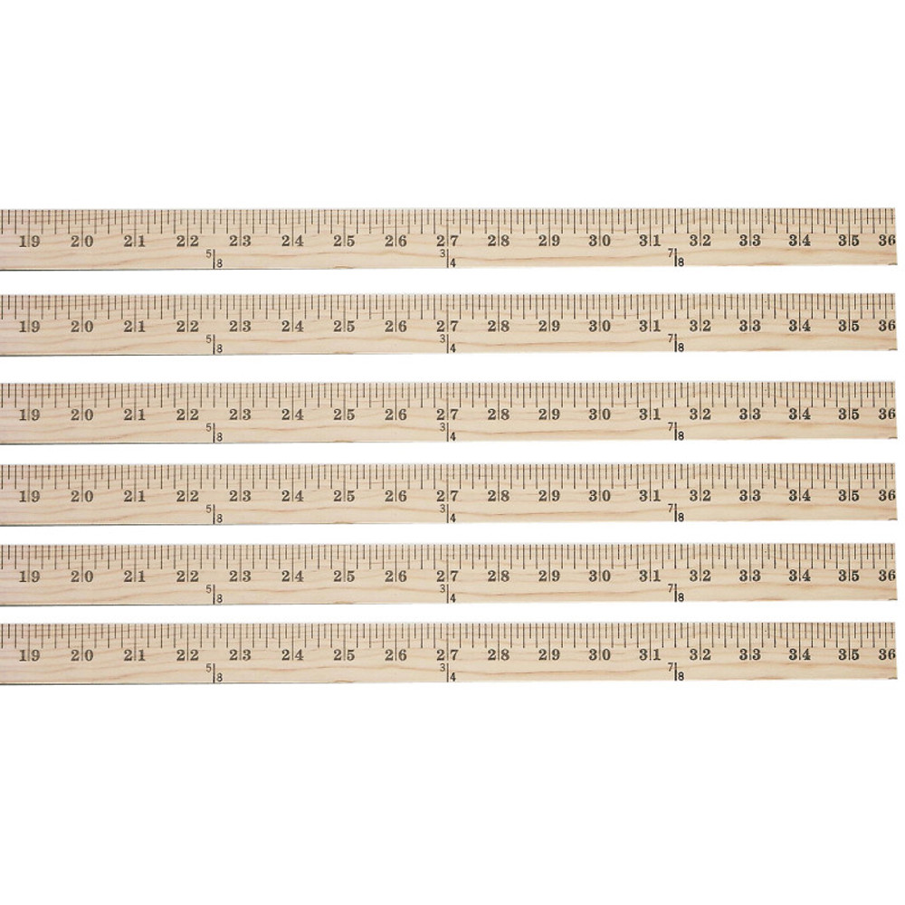 ACME UNITED CORPORATION Westcott® Wood Yardstick, 36", Pack of 6