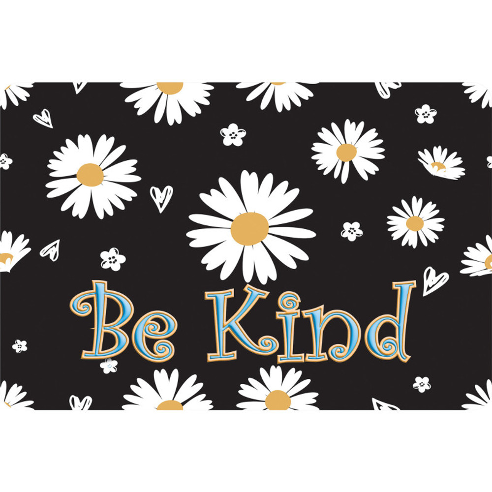 ASHLEY PRODUCTIONS Ashley Productions® The Original Fun Mat™, Welcome Mat, 15.5" x 23.5", Be Kind Daisies