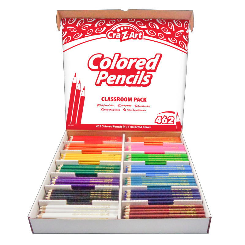 LAROSE INDUSTRIES LLC - CRA-Z-ART Cra-Z-Art® Colored Pencil Classroom Pack, 14 color, Box of 462