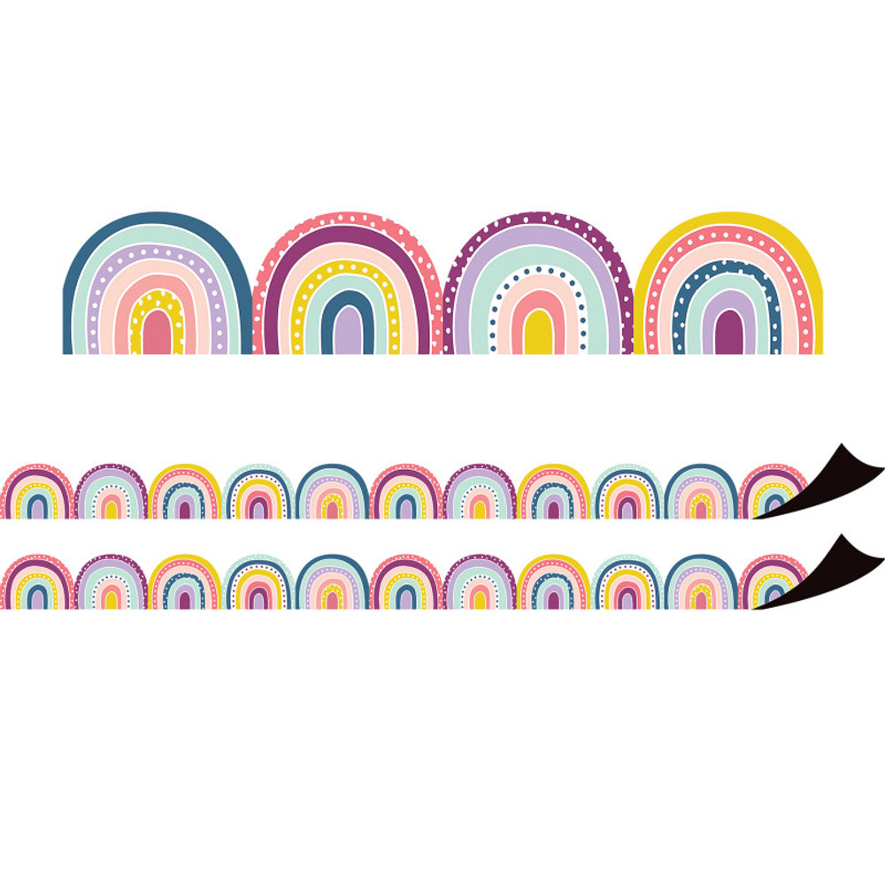 TEACHER CREATED RESOURCES Teacher Created Resources® Oh Happy Day Rainbows Magnetic Border, 24 Feet Per Pack, 2 Packs