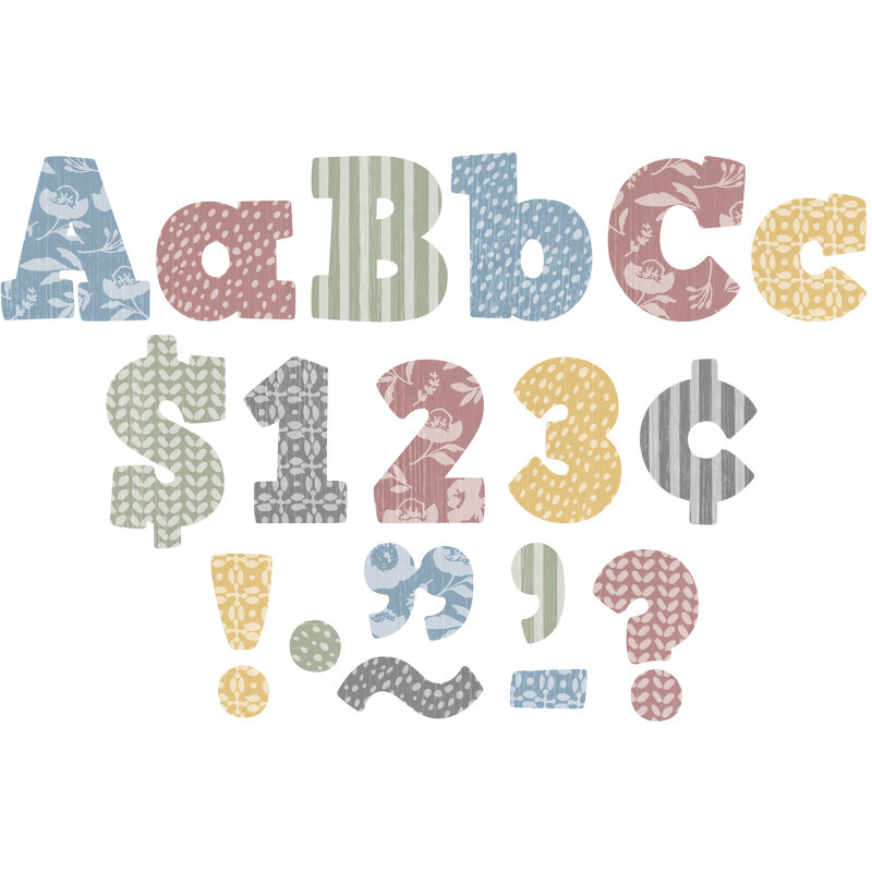 TEACHER CREATED RESOURCES Teacher Created Resources® Classroom Cottage 4" Bold Block Letters Combo Pack, 230 Pieces