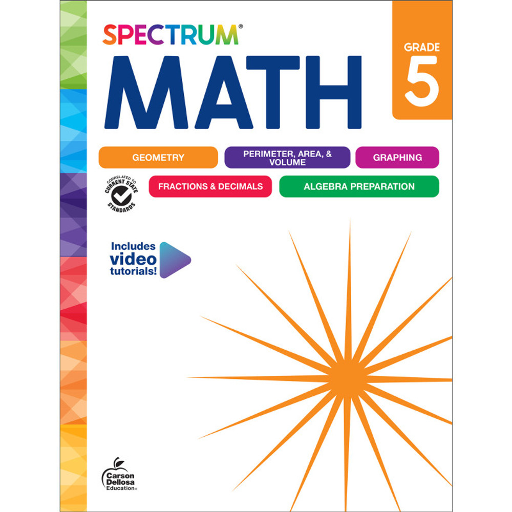 CARSON DELLOSA EDUCATION Spectrum® Spectrum Math Workbook, Grade 5