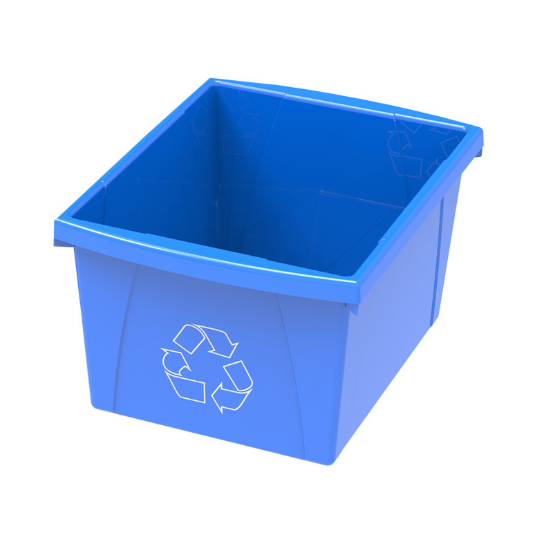 STOREX INDUSTRIES Storex 10 Gallon Recycling Tote, Blue