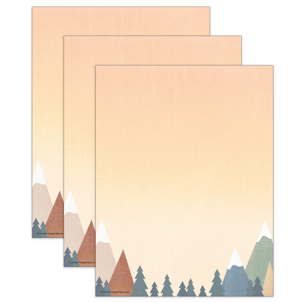 TEACHER CREATED RESOURCES Teacher Created Resources® Moving Mountains Computer Paper, 8-1/2" x 11", 50 Sheets Per Pack, 3 Packs